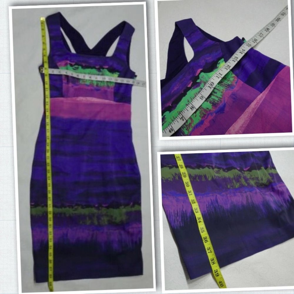Karen Millen Size 8 Multicolor Painterly Stripe Dress - Picture 3 of 9
